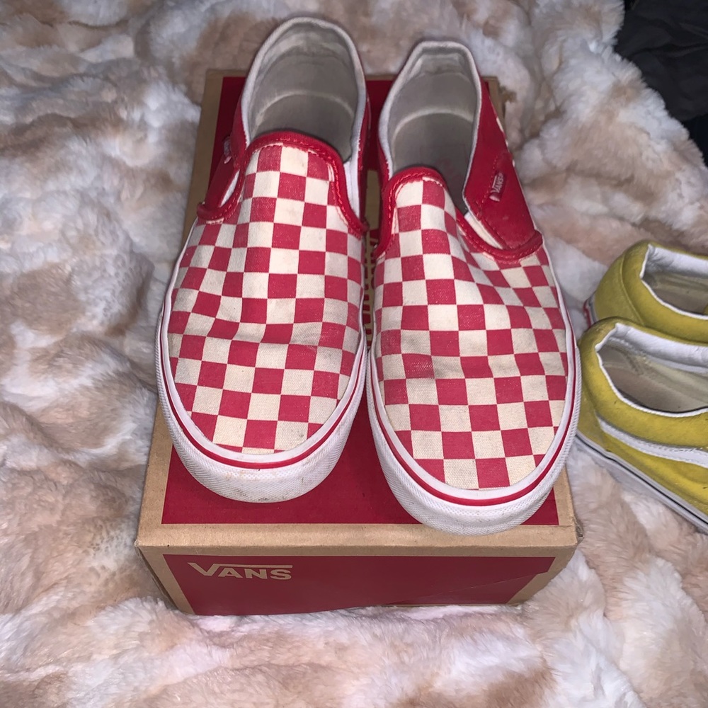Red checkered vans